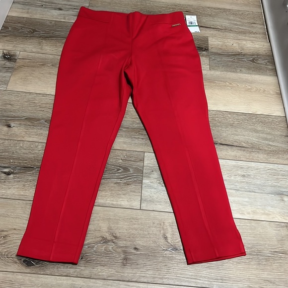 🔥Michael Kors, Scarlet red slacks, COZY, size Large